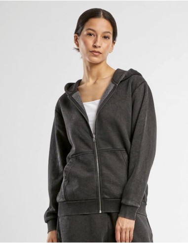 BUI-BY299-Ladies Vintage Heavy Zip Hoody